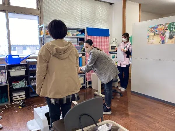 測定中の写真