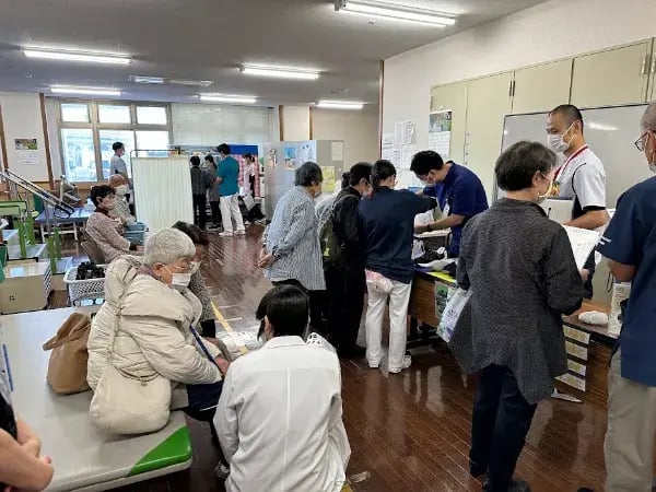 測定中の写真